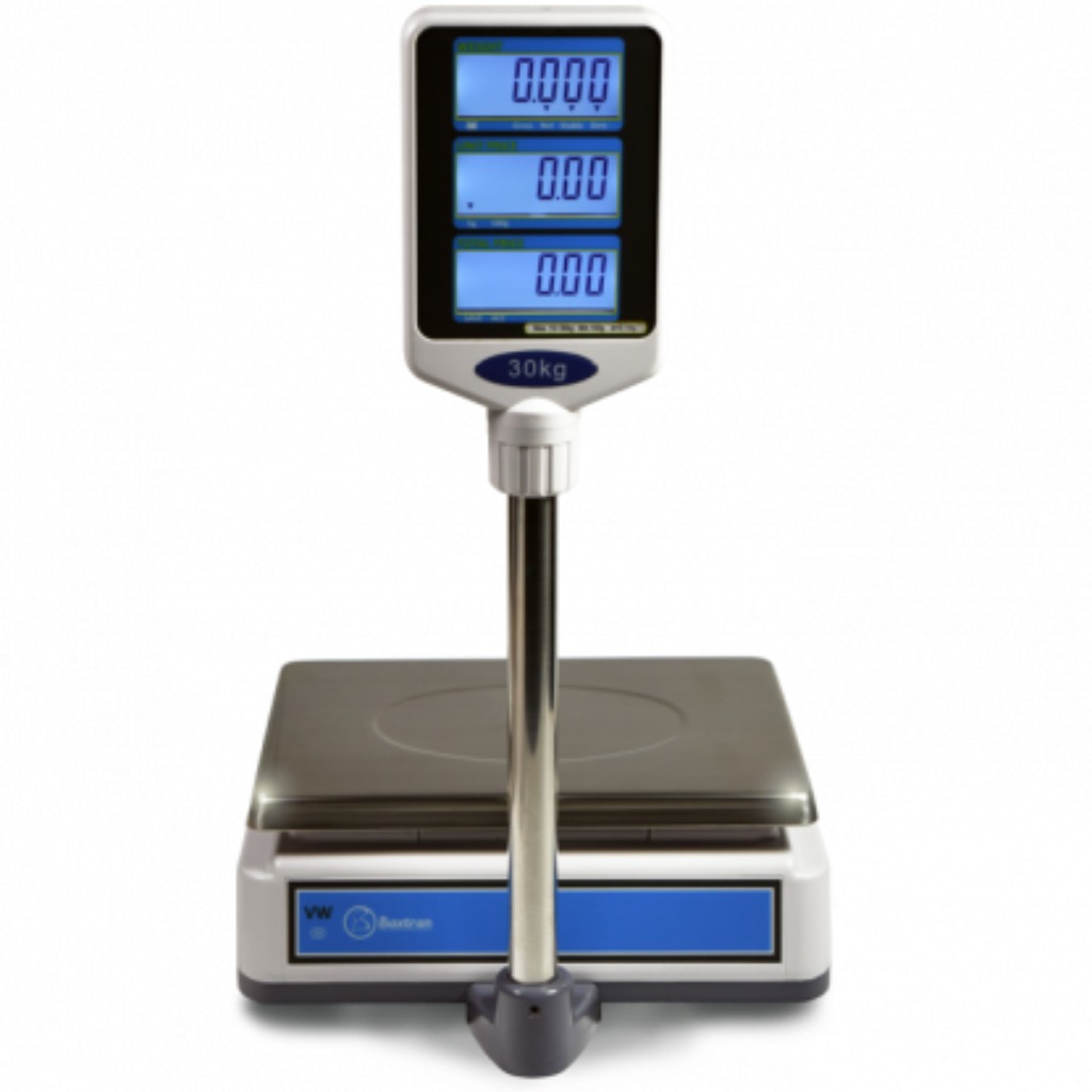 Bilancia peso-prezzo-importo Baxtercommercial con colonna da 15/30 kg
